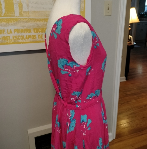 Maje Fae Whimsical Pink Floral Dress With Open Back - Picture 9 of 12